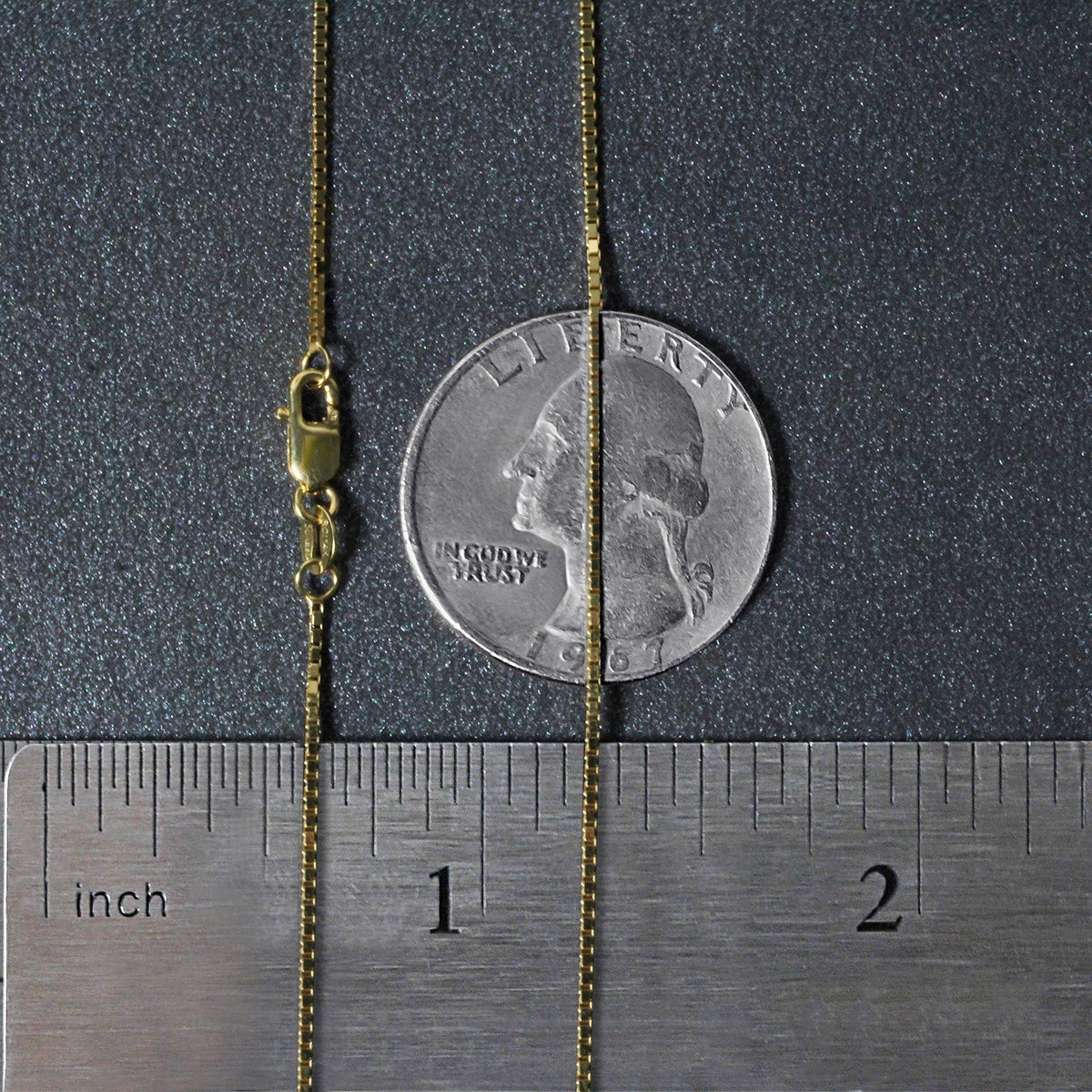 18k Yellow Gold Classic Box Chain (0.85 mm) - LinkagejewelrydesignLinkagejewelrydesign