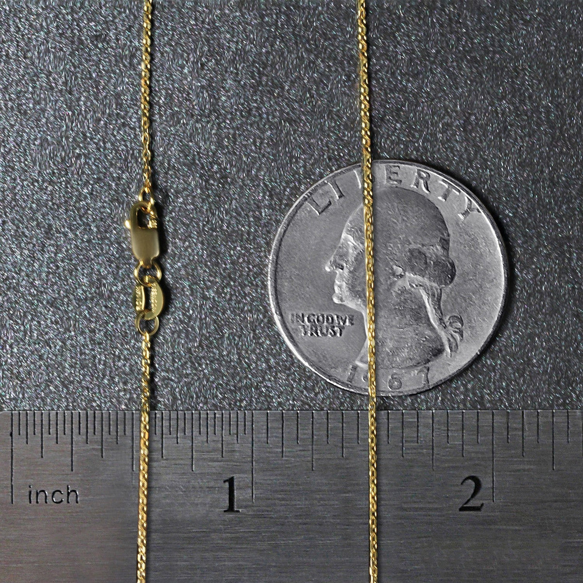 18k Yellow Gold Diamond Cut Cable Link Chain (0.80 mm) - LinkagejewelrydesignLinkagejewelrydesign