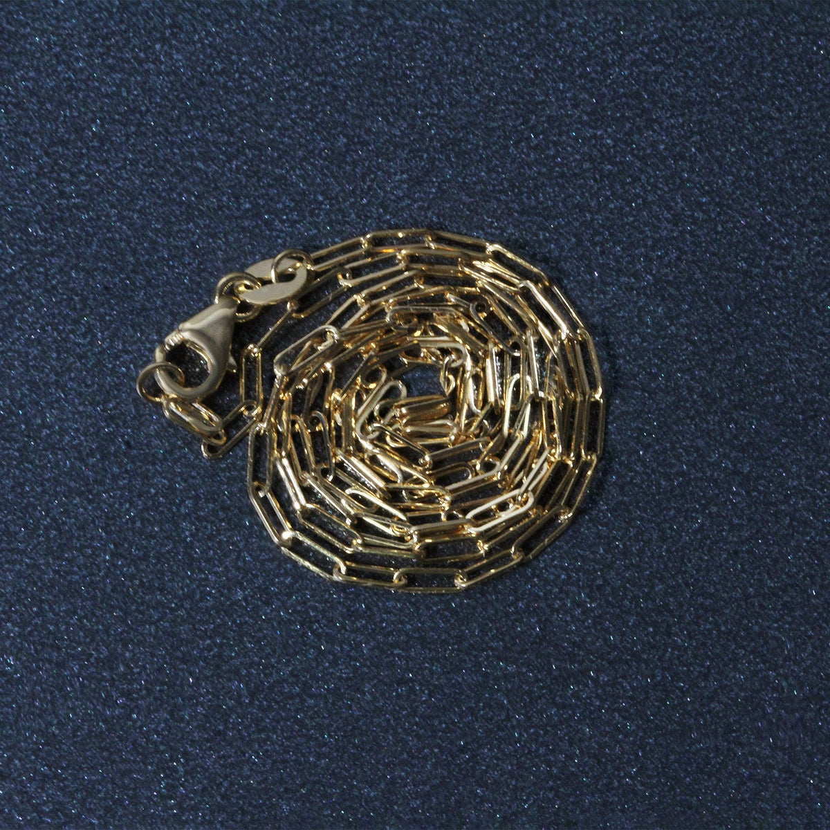 18K Yellow Gold Fine Paperclip Chain (1.50 mm) - LinkagejewelrydesignLinkagejewelrydesign
