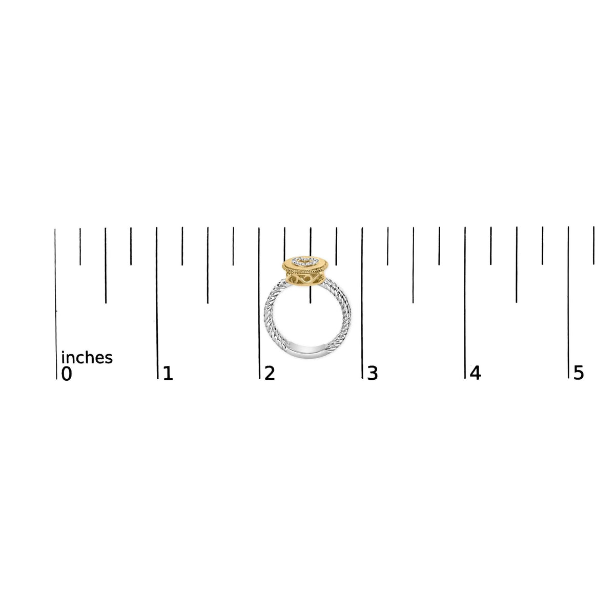 18K Yellow Gold Plated .925 Sterling Silver Diamond Heart Ring with Satin Finish (I - J Color, SI1 - SI2 Clarity) - LinkagejewelrydesignLinkagejewelrydesign