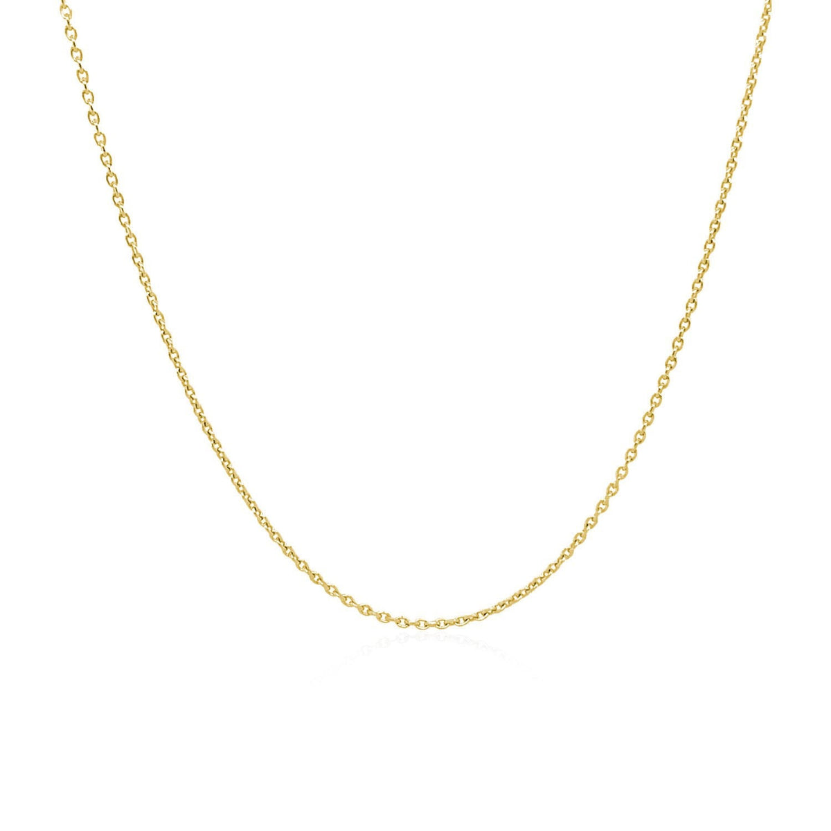 18k Yellow Gold Round Cable Link Chain (0.97 mm) - LinkagejewelrydesignLinkagejewelrydesign