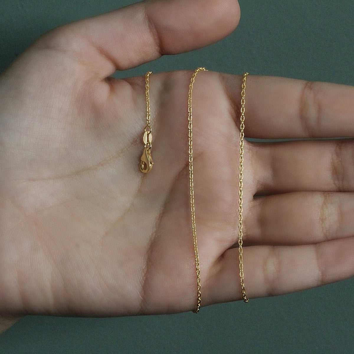 18k Yellow Gold Round Cable Link Chain (1.50 mm) - LinkagejewelrydesignLinkagejewelrydesign