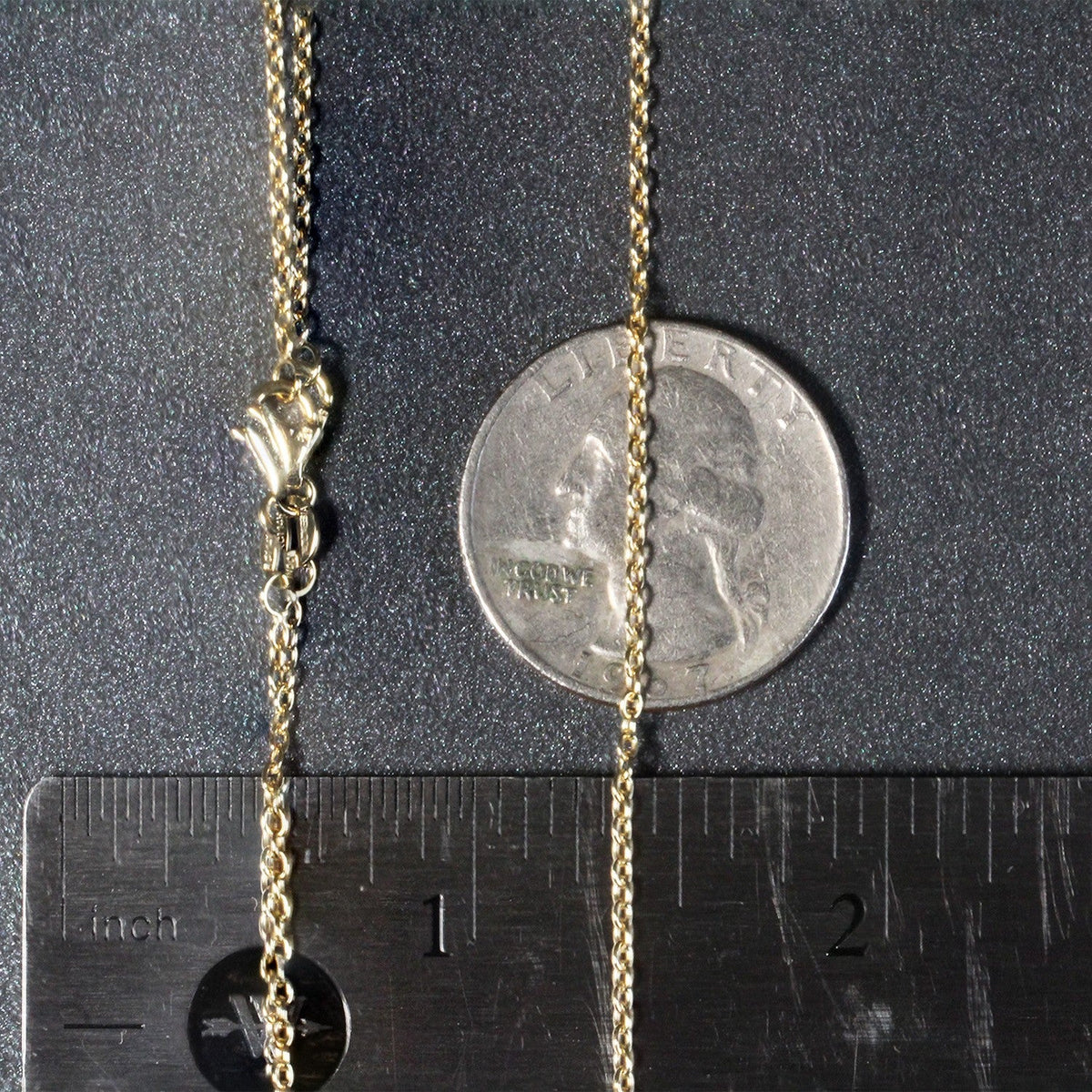 18k Yellow Gold Round Cable Link Chain (1.50 mm) - LinkagejewelrydesignLinkagejewelrydesign