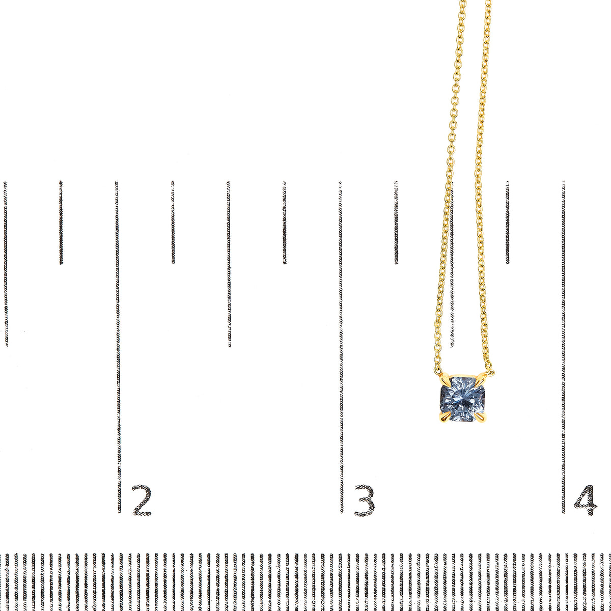 14k Yellow Gold 4/5 Cttw Natural Cushion Cut Blue Sapphire Solitaire Pendant Necklace - 15-16 Inches Adjustable