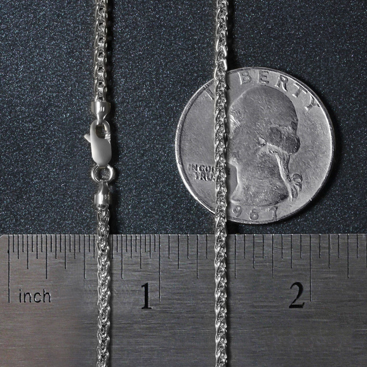 2.1mm 14k White Gold Round Wheat Chain - LinkagejewelrydesignLinkagejewelrydesign