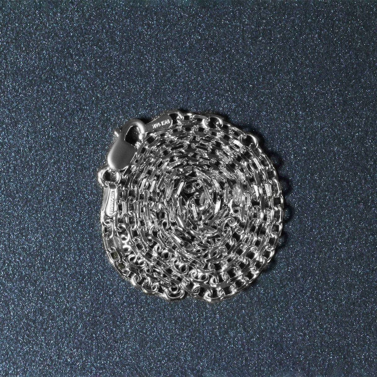 2.3mm 14k White Gold Diamond Cut Cable Link Chain - LinkagejewelrydesignLinkagejewelrydesign