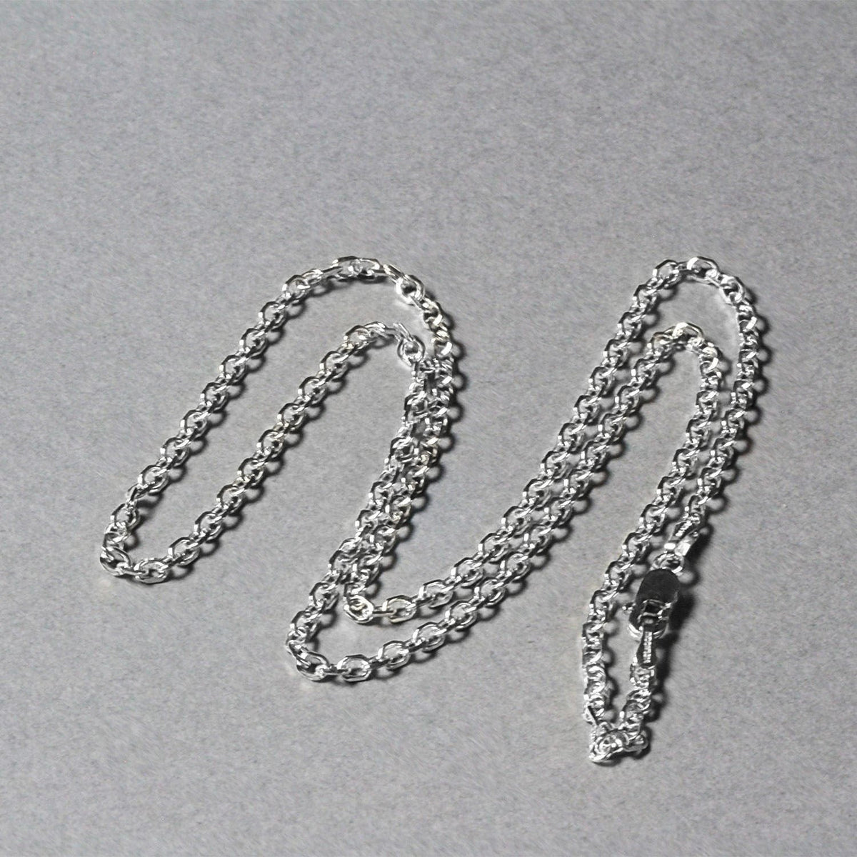 2.3mm 14k White Gold Diamond Cut Cable Link Chain - LinkagejewelrydesignLinkagejewelrydesign