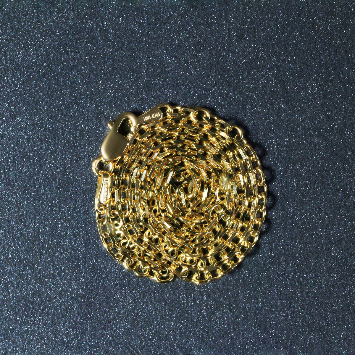 2.3mm 14k Yellow Gold Diamond Cut Cable Link Chain - LinkagejewelrydesignLinkagejewelrydesign