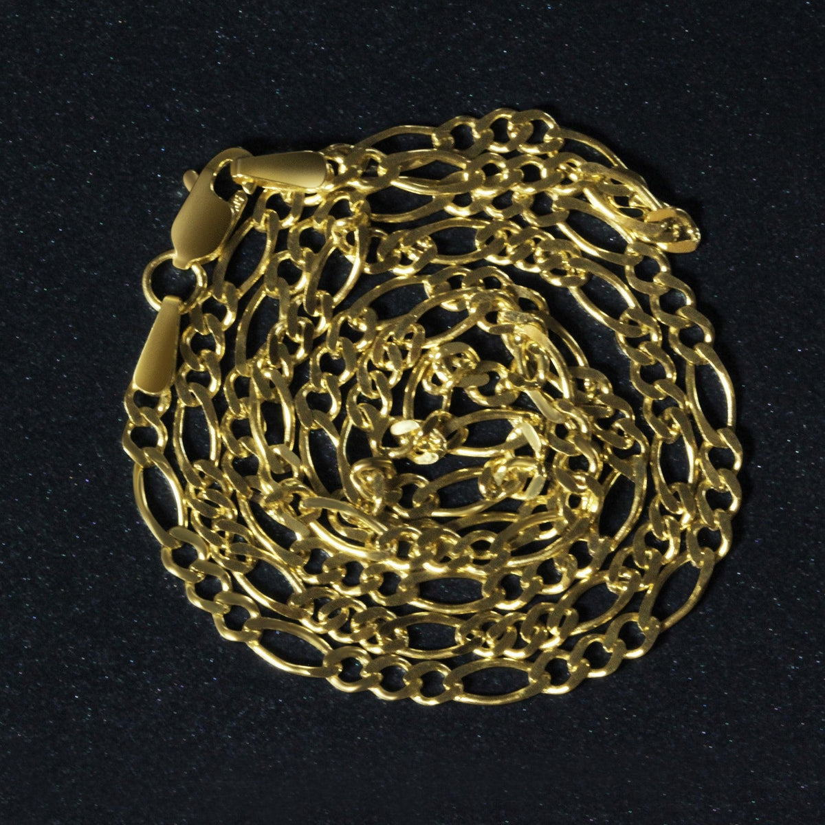 2.8mm 14k Yellow Gold Solid Figaro Chain - LinkagejewelrydesignLinkagejewelrydesign