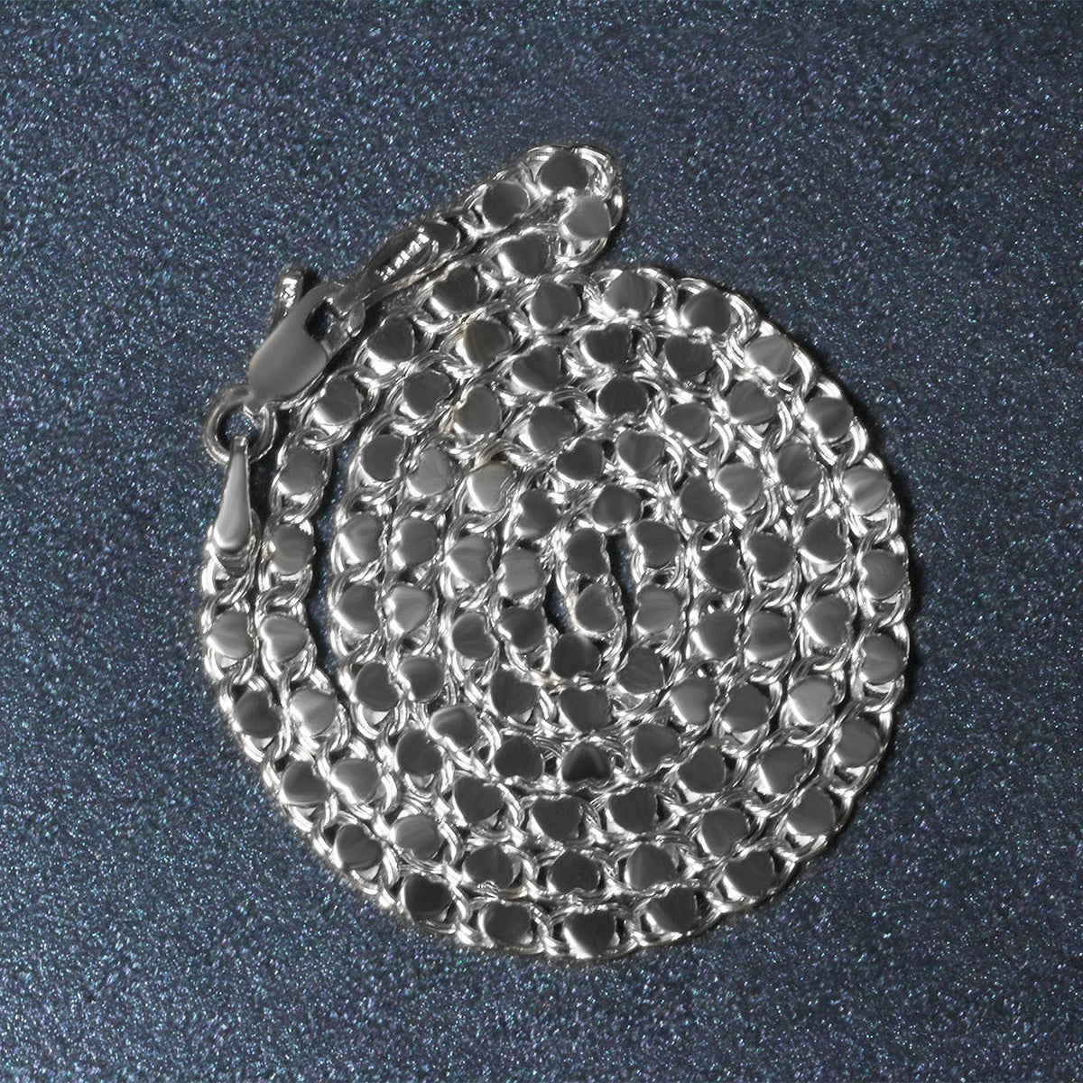 2.9mm 14k White Gold Heart Chain - LinkagejewelrydesignLinkagejewelrydesign