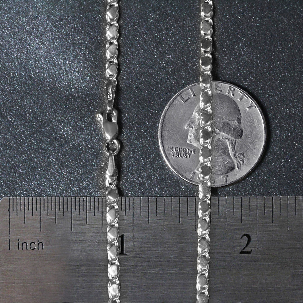 2.9mm 14k White Gold Heart Chain - LinkagejewelrydesignLinkagejewelrydesign