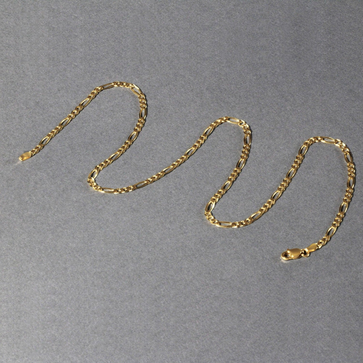3.0mm 10k Yellow Gold Solid Figaro Chain - LinkagejewelrydesignLinkagejewelrydesign