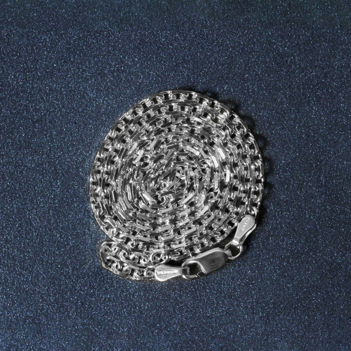 3.1mm 14k White Gold Diamond Cut Cable Link Chain - LinkagejewelrydesignLinkagejewelrydesign