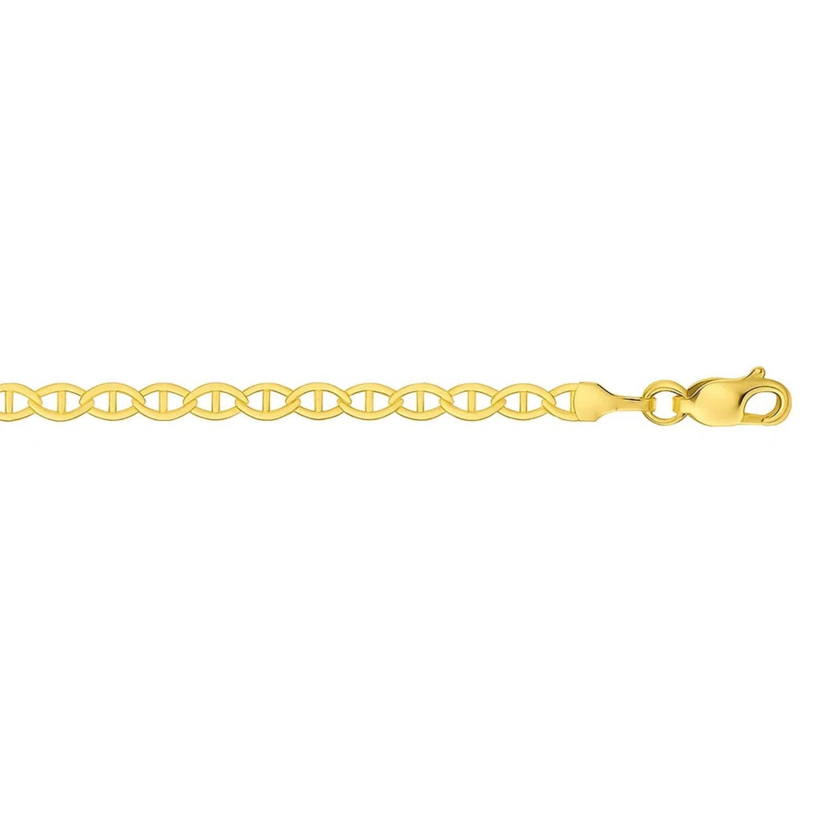 3.2mm 14k Yellow Gold Mariner Link Bracelet - LinkagejewelrydesignLinkagejewelrydesign
