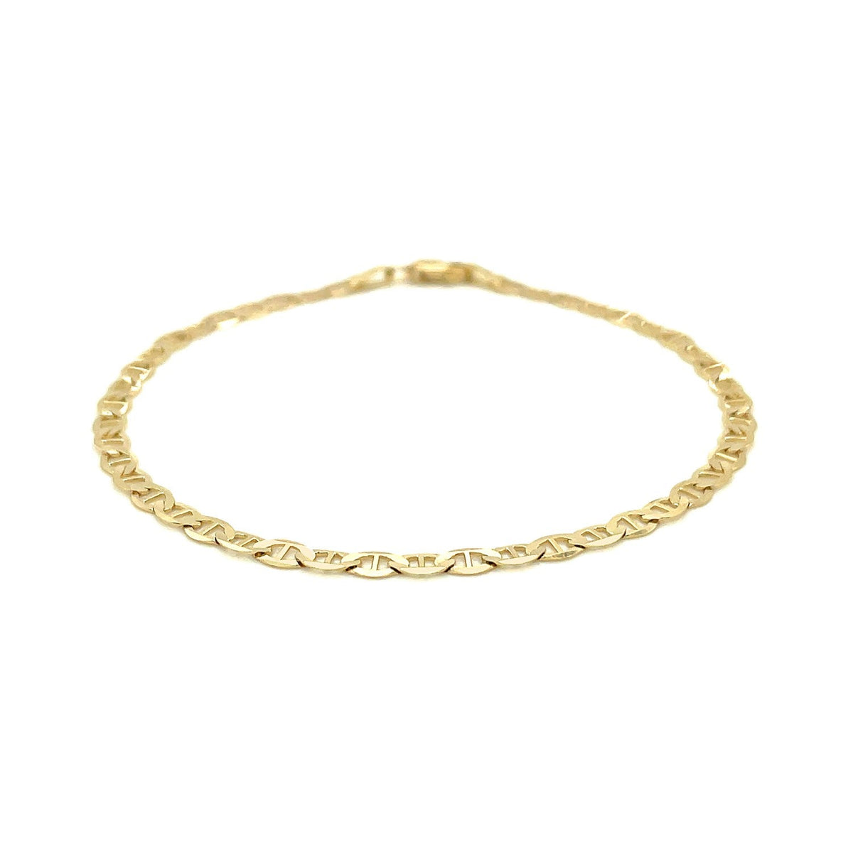 3.2mm 14k Yellow Gold Mariner Link Bracelet - LinkagejewelrydesignLinkagejewelrydesign