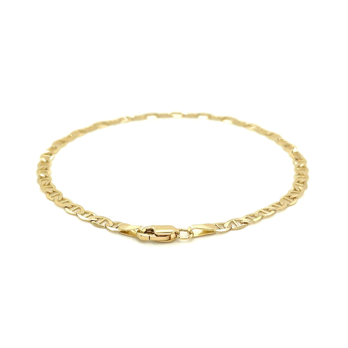 3.2mm 14k Yellow Gold Mariner Link Bracelet - LinkagejewelrydesignLinkagejewelrydesign