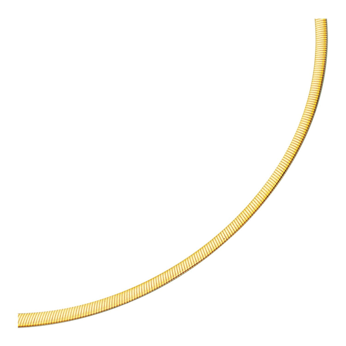 4.0mm 14k Two Tone Gold Reversible Omega Necklace - LinkagejewelrydesignLinkagejewelrydesign