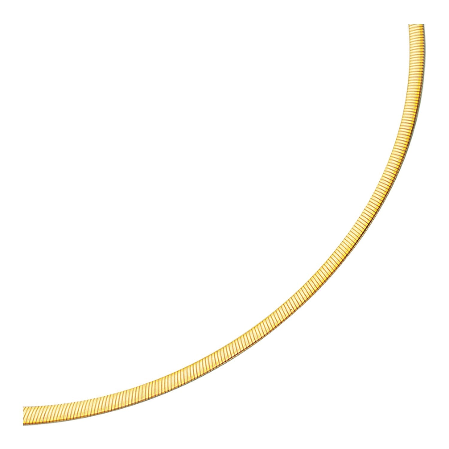 4.0mm 14k Two Tone Gold Reversible Omega Necklace - LinkagejewelrydesignLinkagejewelrydesign
