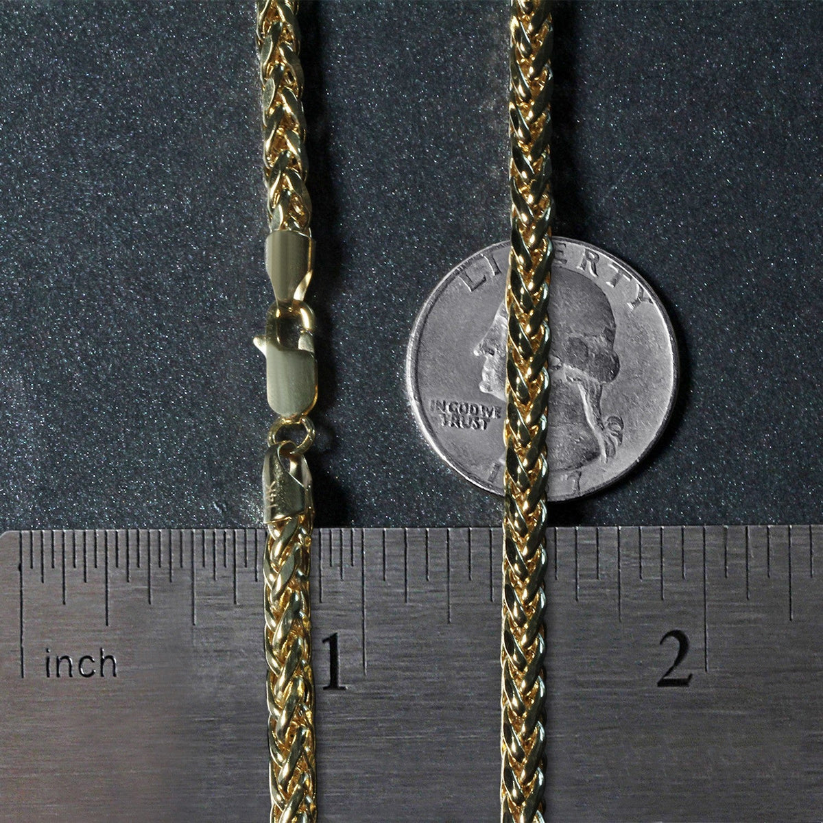 4.1mm 14k Yellow Gold Diamond Cut Round Franco Chain - LinkagejewelrydesignLinkagejewelrydesign