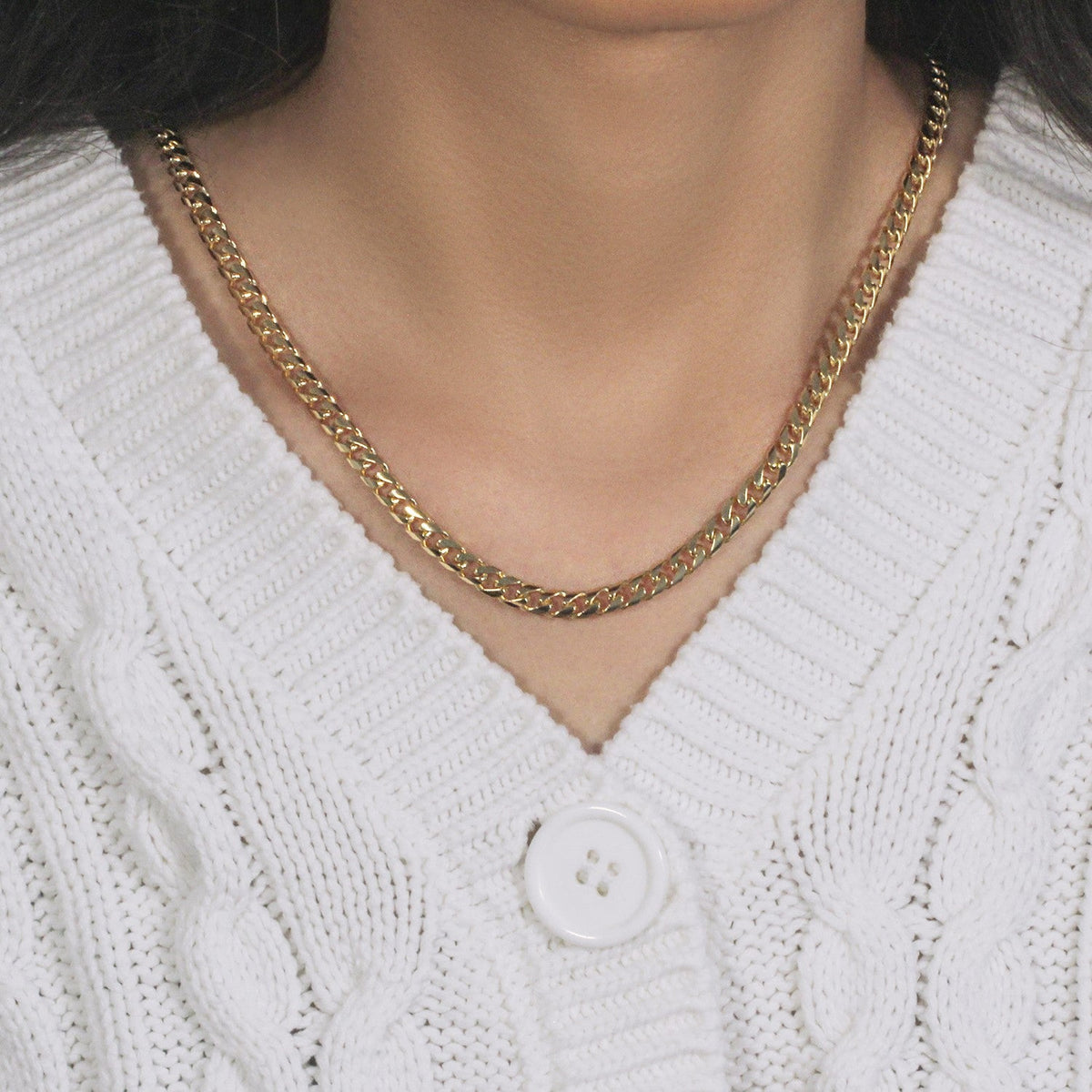 4.4mm 14k Yellow Gold Solid Miami Cuban Chain - LinkagejewelrydesignLinkagejewelrydesign