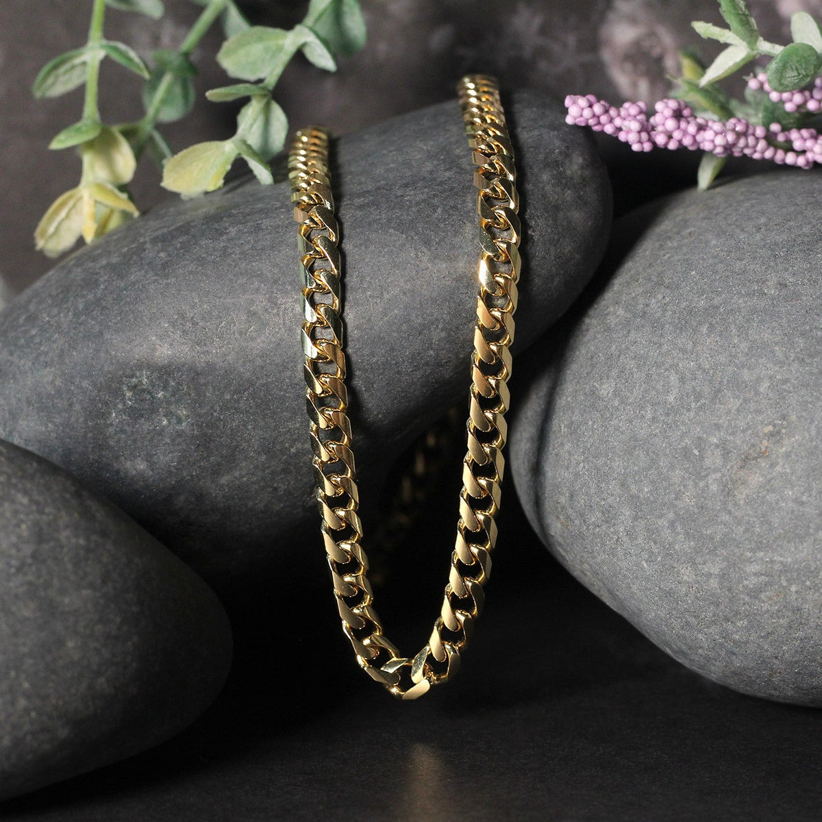 4.4mm 14k Yellow Gold Solid Miami Cuban Chain - LinkagejewelrydesignLinkagejewelrydesign