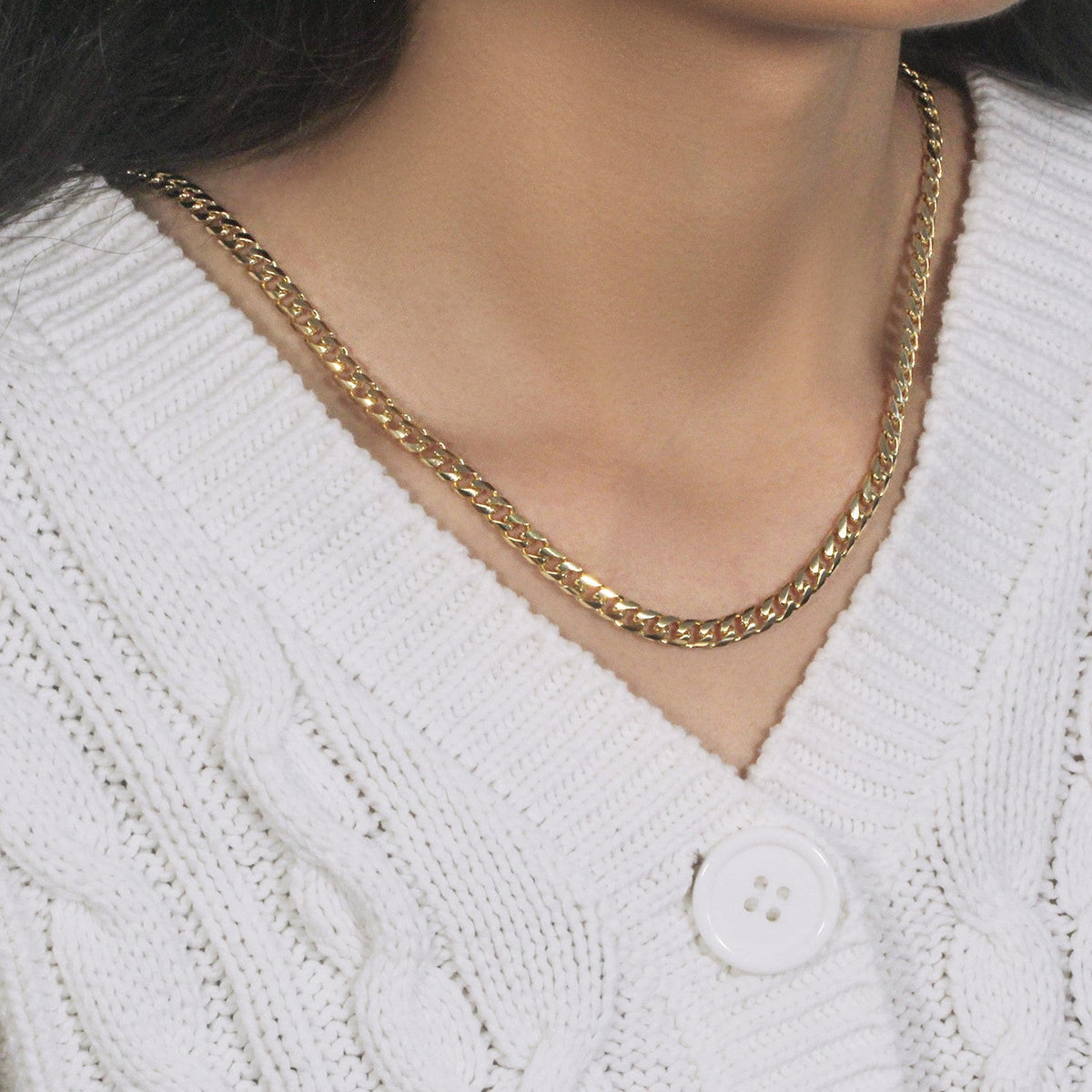 4.4mm 14k Yellow Gold Solid Miami Cuban Chain - LinkagejewelrydesignLinkagejewelrydesign