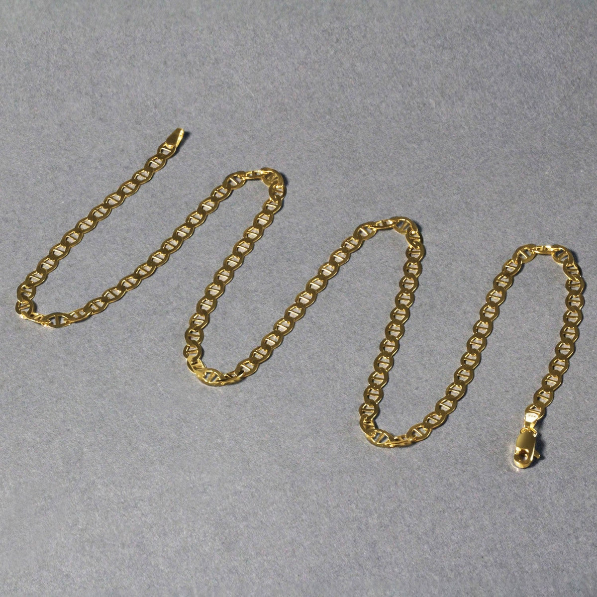 4.5mm 10k Yellow Gold Mariner Link Chain - LinkagejewelrydesignLinkagejewelrydesign