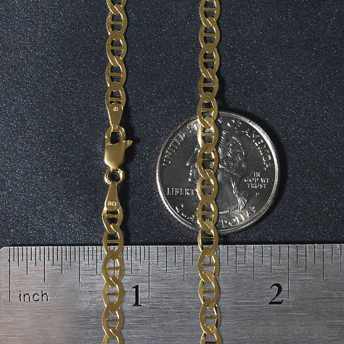 4.5mm 10k Yellow Gold Mariner Link Chain - LinkagejewelrydesignLinkagejewelrydesign