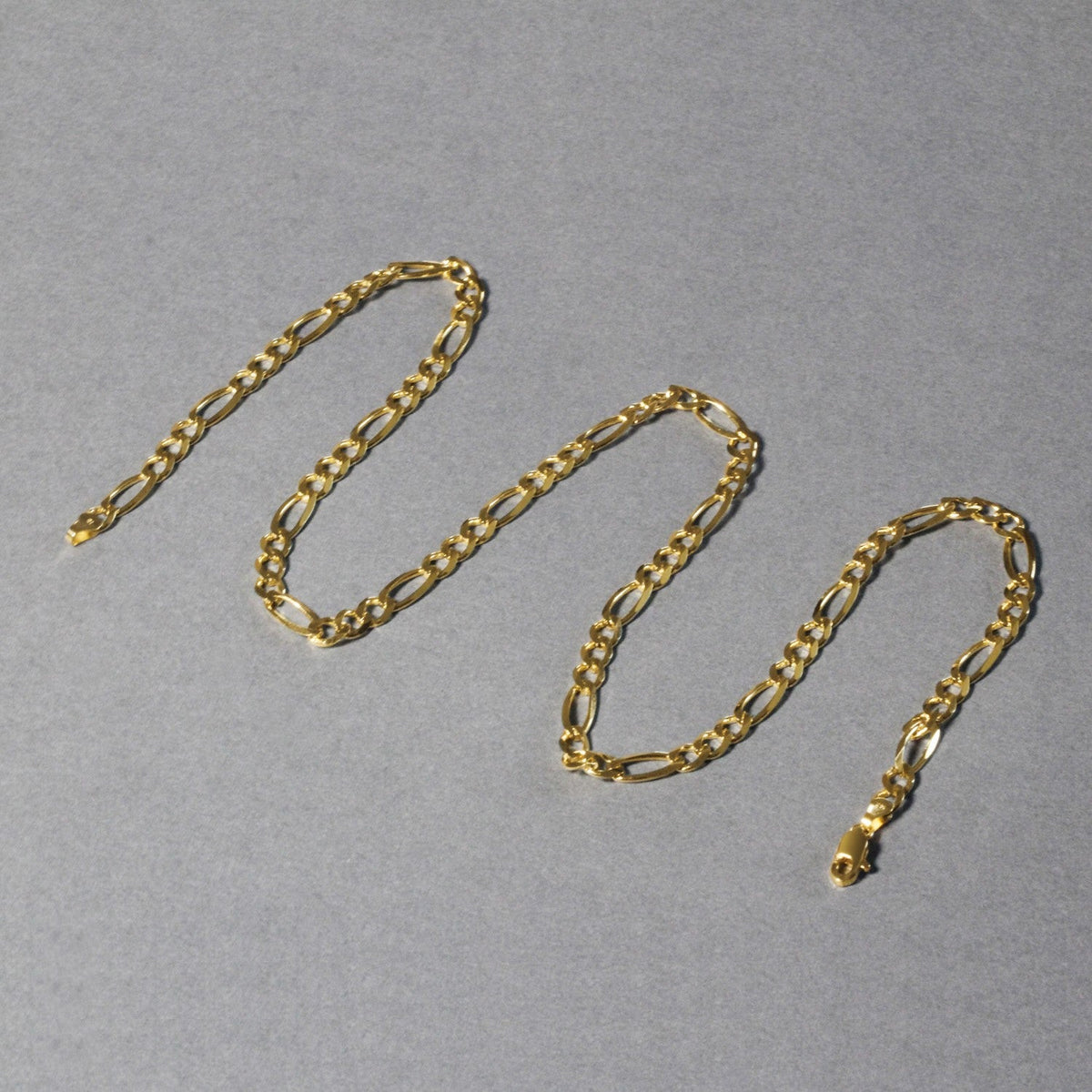 4.5mm 14k Yellow Gold Solid Figaro Chain - LinkagejewelrydesignLinkagejewelrydesign