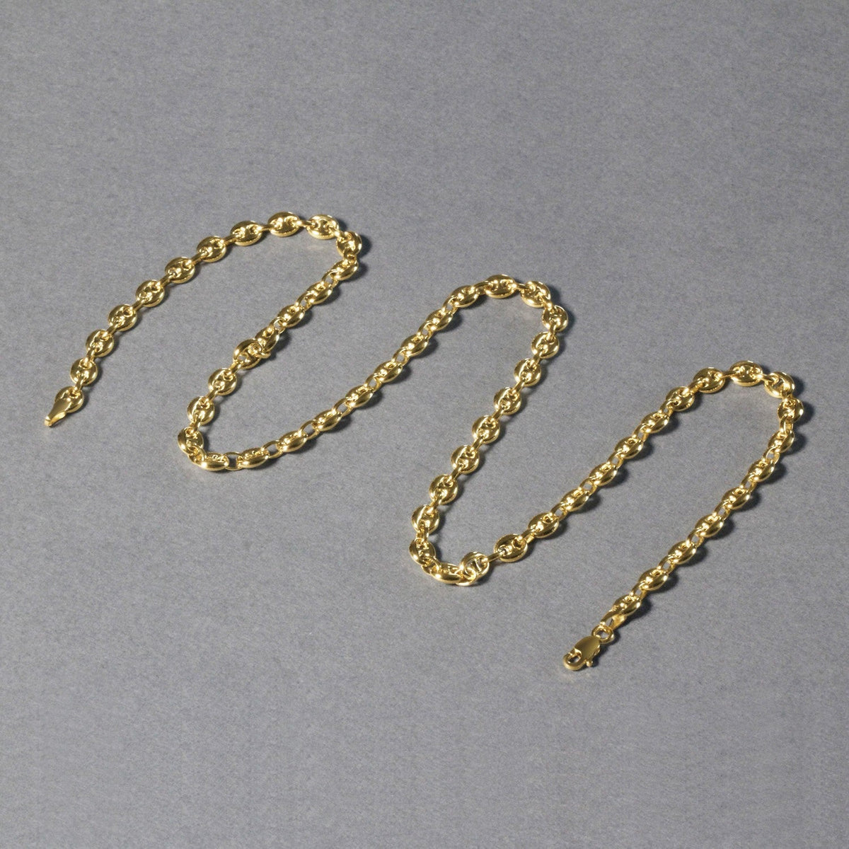 4.7mm 14k Yellow Gold Puffed Mariner Link Chain - LinkagejewelrydesignLinkagejewelrydesign