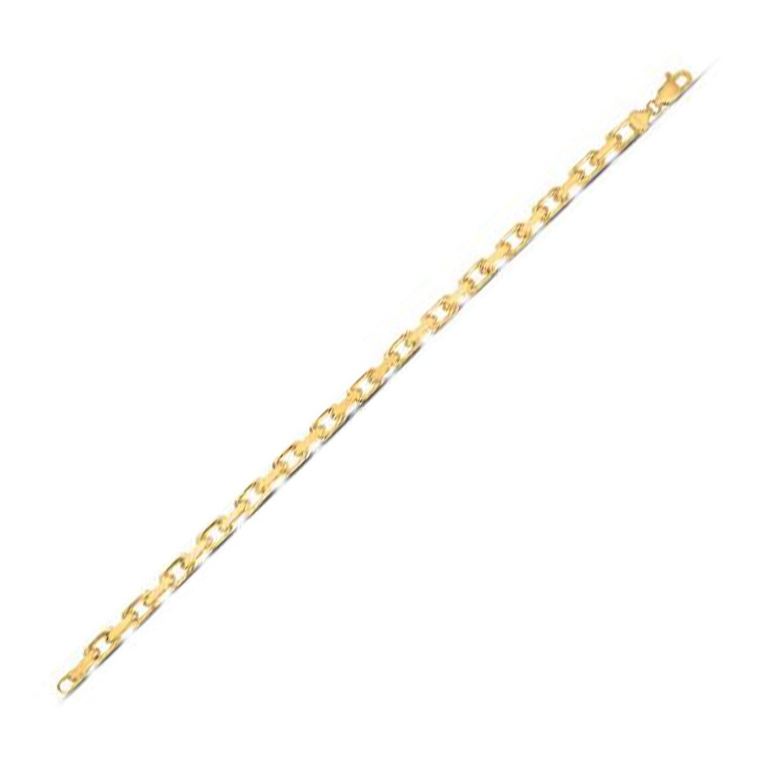 4.8mm 14k Yellow Gold French Cable Chain Bracelet - LinkagejewelrydesignLinkagejewelrydesign
