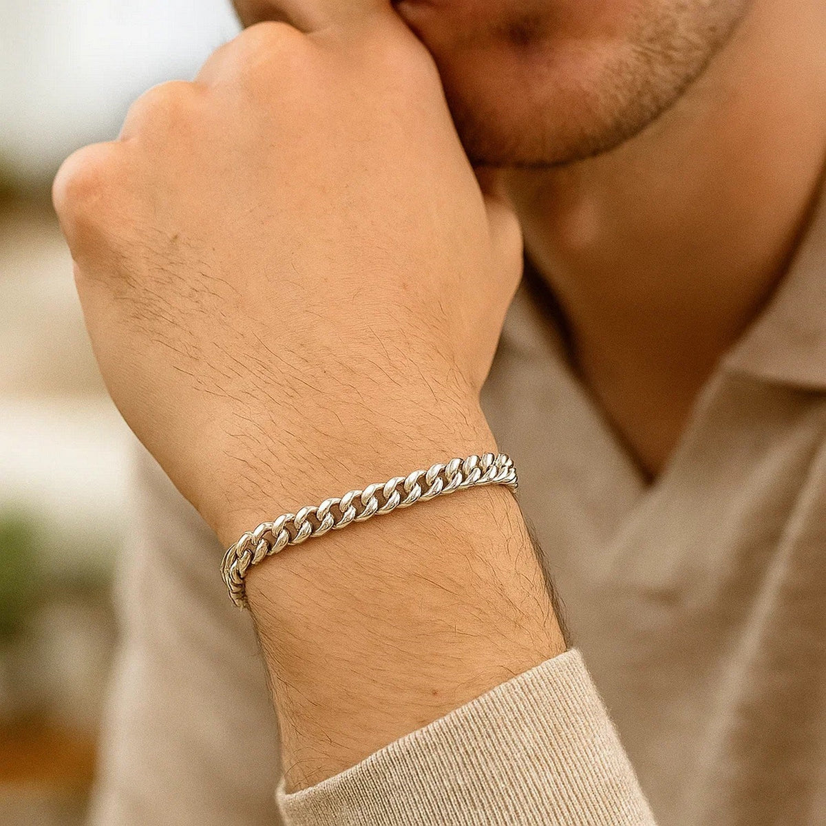 5.0mm 14k White Gold Classic Miami Cuban Solid Bracelet - LinkagejewelrydesignLinkagejewelrydesign