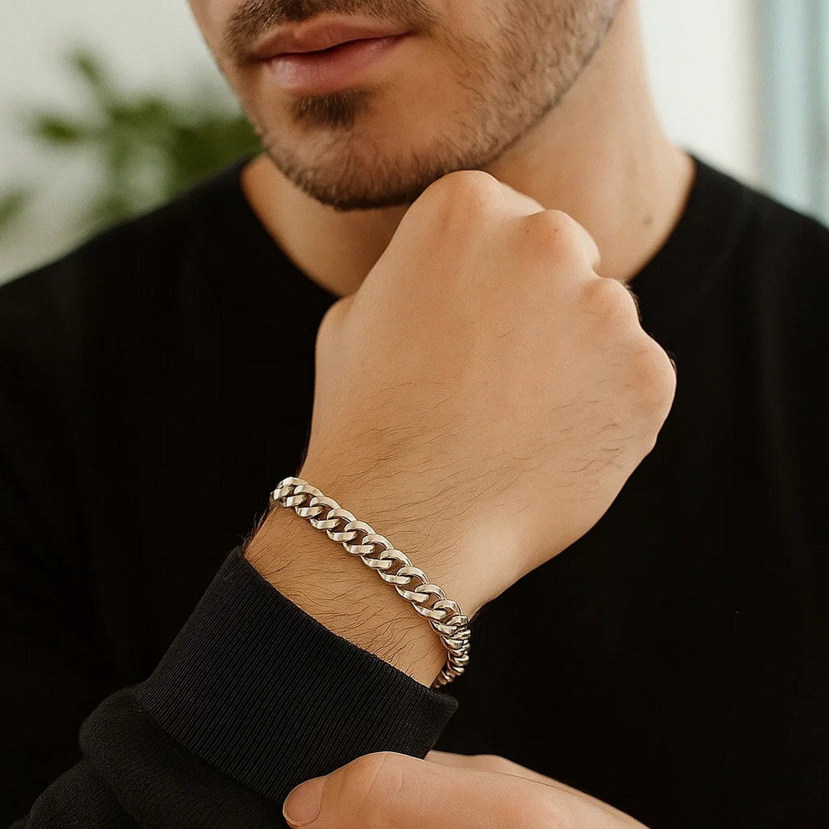 5.0mm 14k White Gold Classic Miami Cuban Solid Bracelet - LinkagejewelrydesignLinkagejewelrydesign