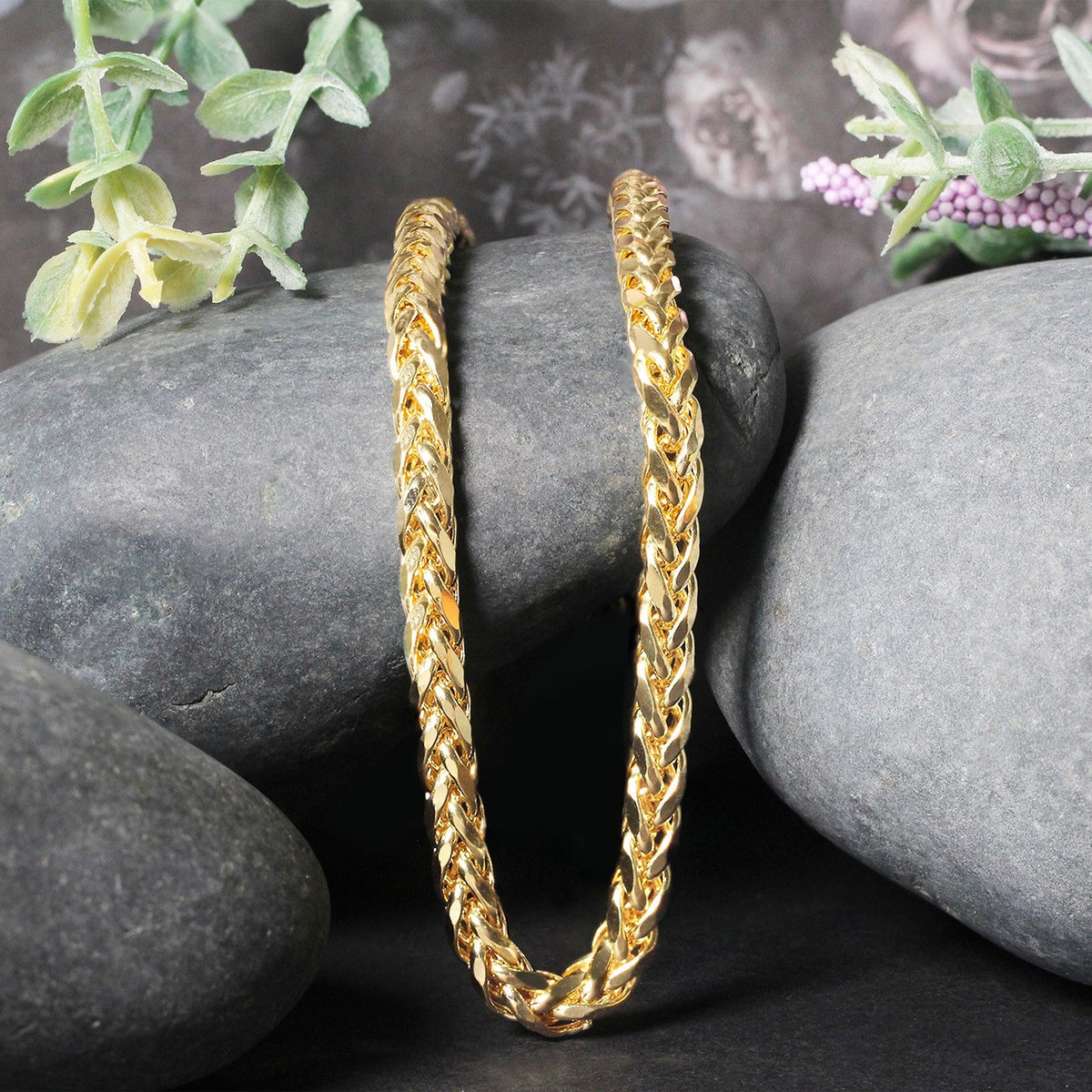 5.2mm 14k Yellow Gold Diamond Cut Round Franco Chain - LinkagejewelrydesignLinkagejewelrydesign