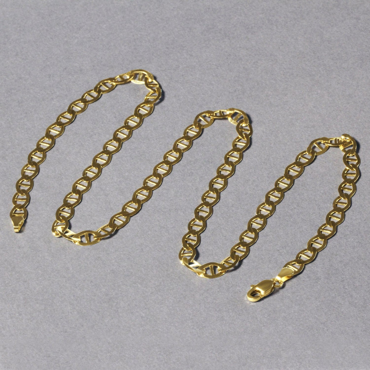 5.5mm 10k Yellow Gold Mariner Link Chain - LinkagejewelrydesignLinkagejewelrydesign