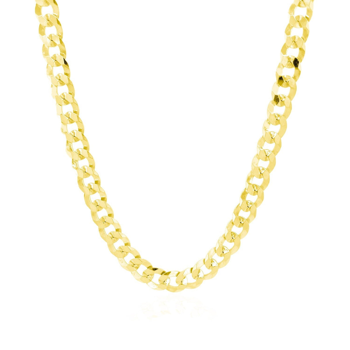 5.7mm 10k Yellow Gold Curb Chain - LinkagejewelrydesignLinkagejewelrydesign