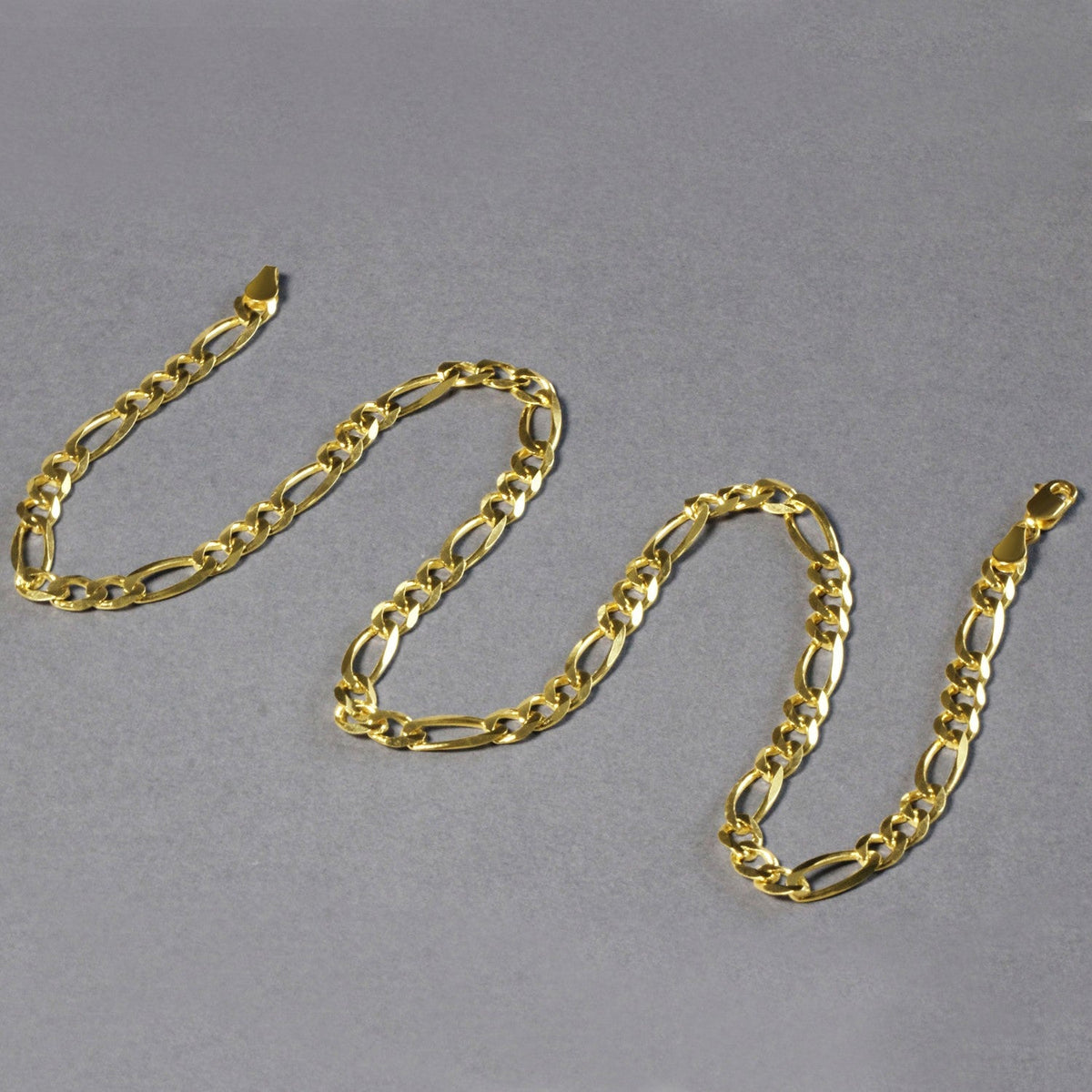 6.0mm 14k Yellow Gold Solid Figaro Chain - LinkagejewelrydesignLinkagejewelrydesign