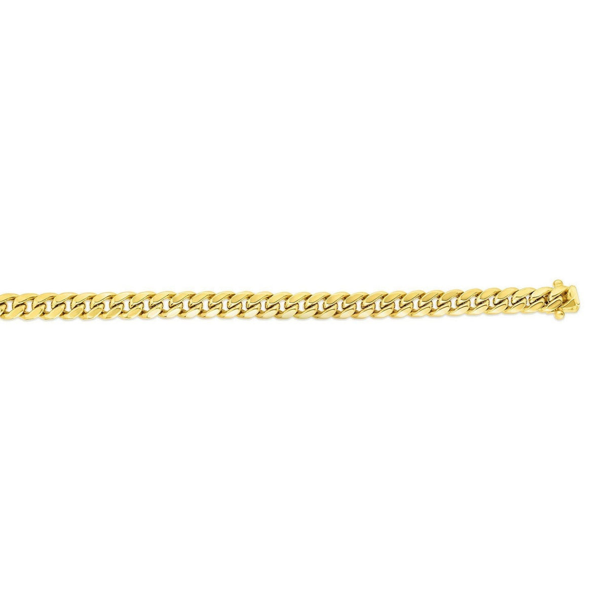 6.15mm 10k Yellow Gold Semi Solid Miami Cuban Bracelet - LinkagejewelrydesignLinkagejewelrydesign