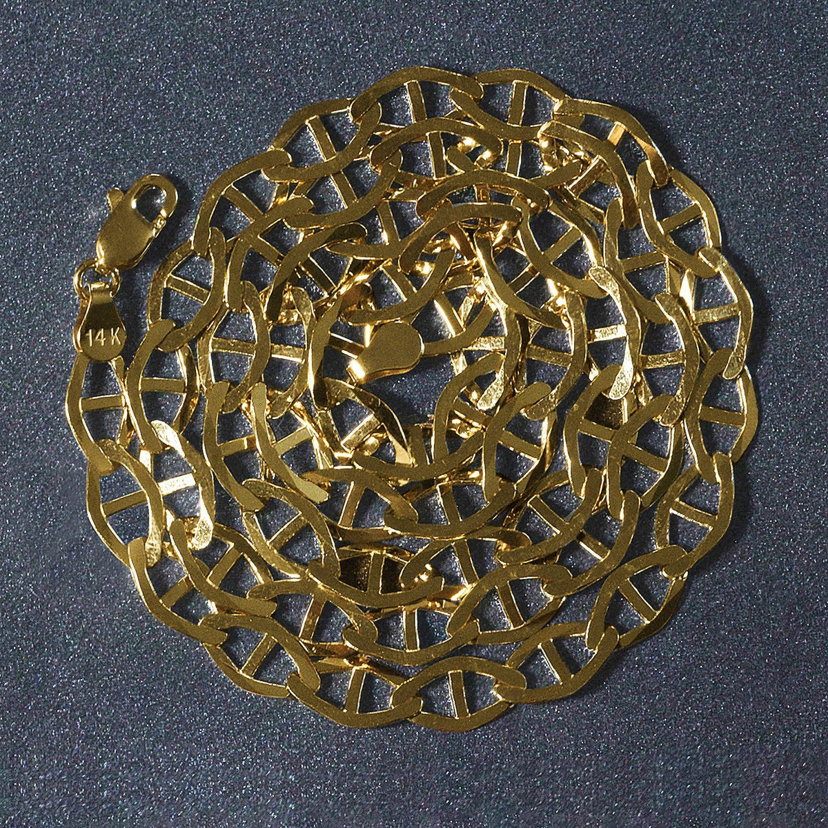 6.3mm 14k Yellow Gold Mariner Link Chain - LinkagejewelrydesignLinkagejewelrydesign