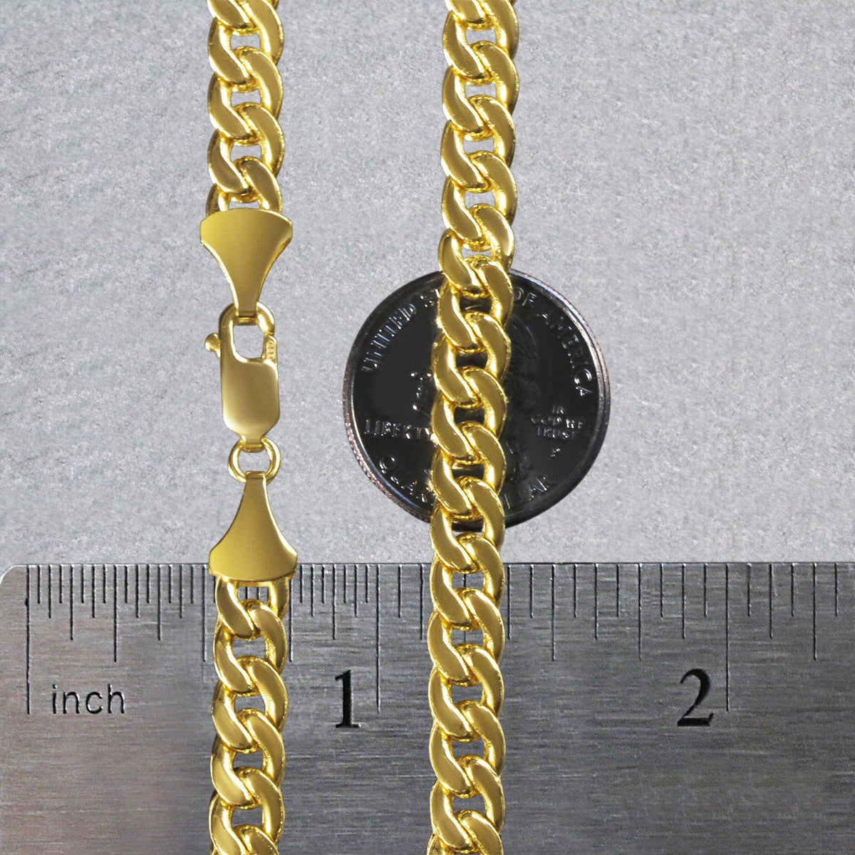 6.5mm 10k Yellow Gold Light Miami Cuban Chain - LinkagejewelrydesignLinkagejewelrydesign