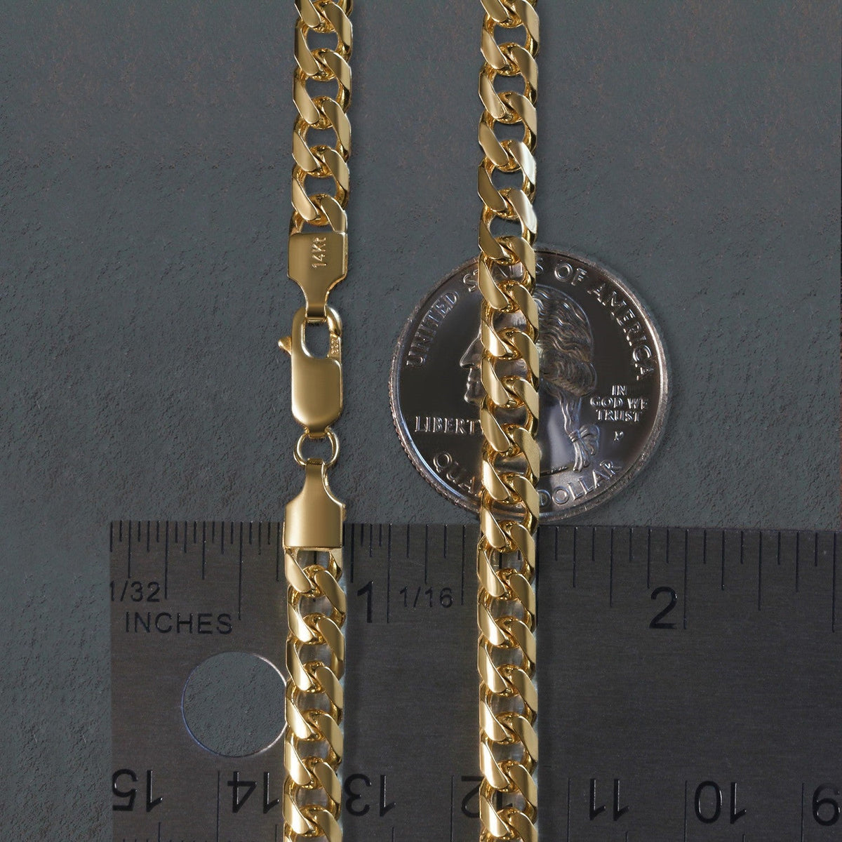 6.5mm 10k Yellow Gold Lite Figaro Chain - LinkagejewelrydesignLinkagejewelrydesign