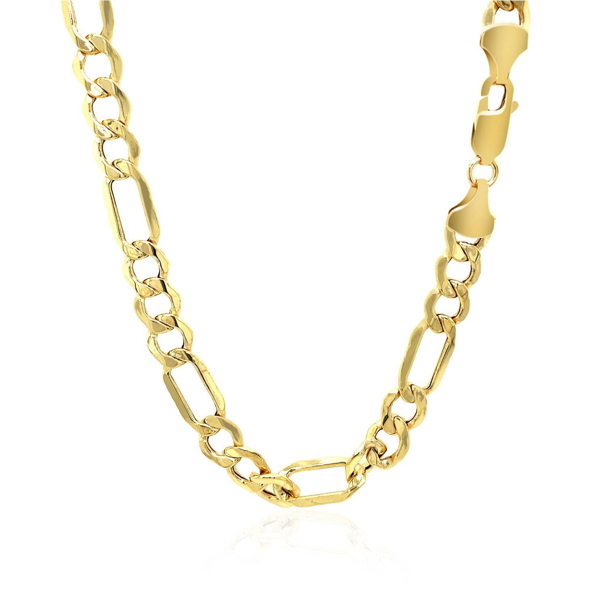 6.5mm 14k Yellow Gold Lite Figaro Chain - LinkagejewelrydesignLinkagejewelrydesign