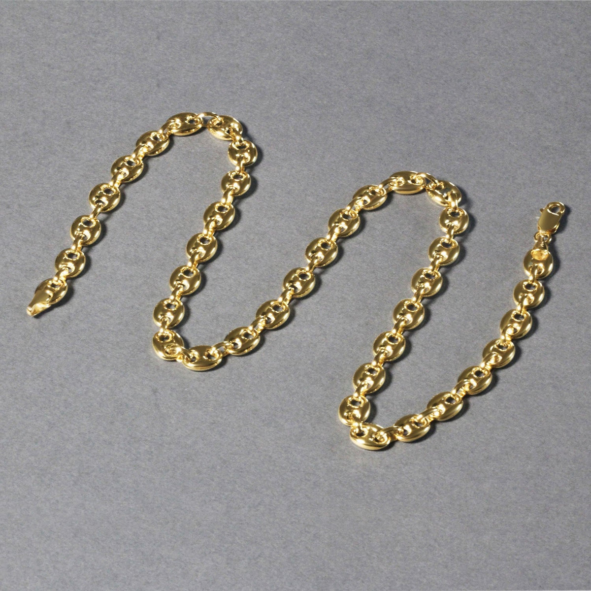 6.9mm 14k Yellow Gold Puffed Mariner Link Chain - LinkagejewelrydesignLinkagejewelrydesign