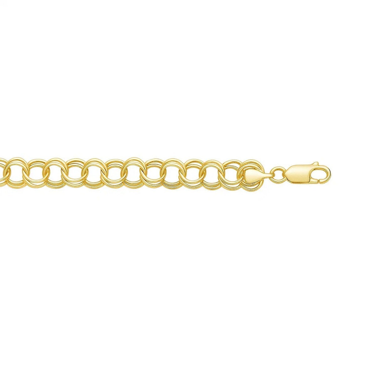 8.0 mm 14k Yellow Gold Lite Charm Bracelet - LinkagejewelrydesignLinkagejewelrydesign