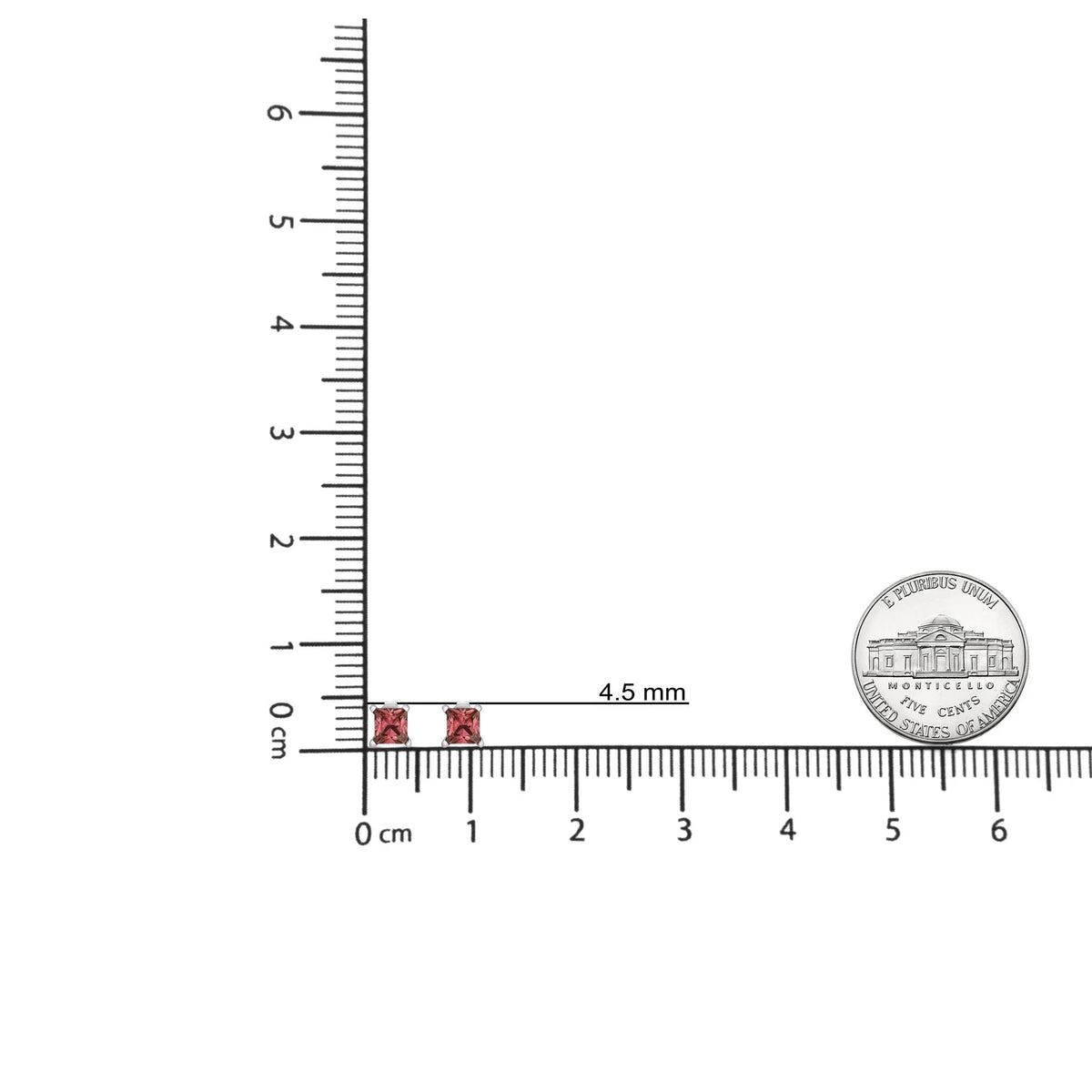 .925 Sterling Silver 1 Miracle Set Princess - cut Diamond Solitaire Stud Earrings (H - I Color, I1 - I2 Clarity) - LinkagejewelrydesignLinkagejewelrydesign