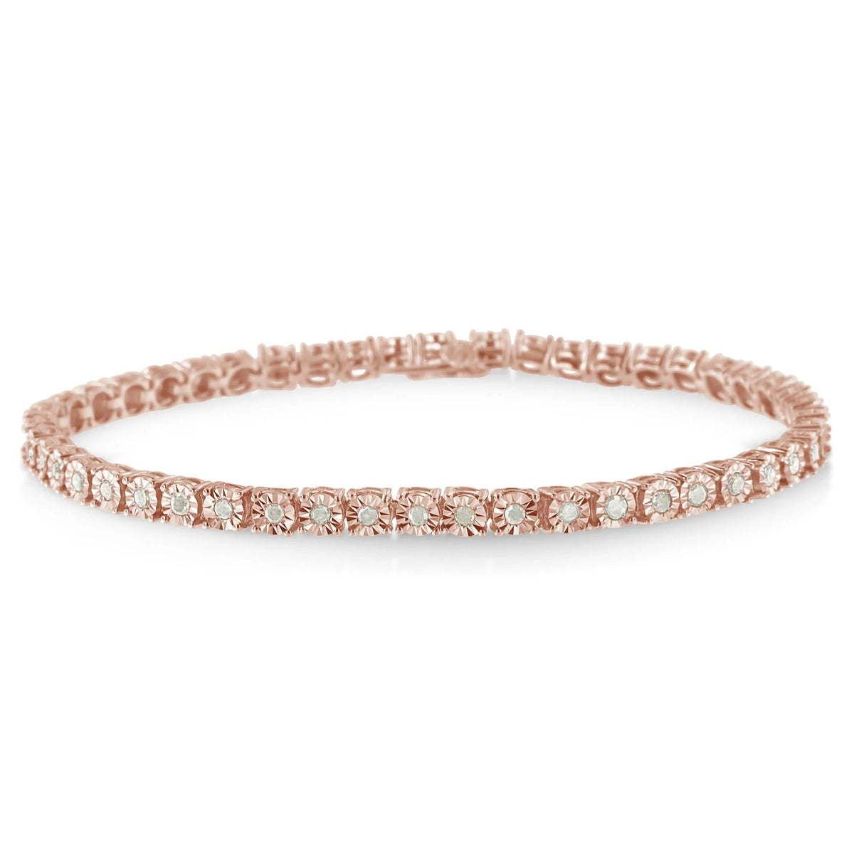 .925 Sterling Silver 1.0 Cttw Diamond Miracle Tennis Bracelet (I - J Color, I3 Clarity) - 7" - LinkagejewelrydesignLinkagejewelrydesign