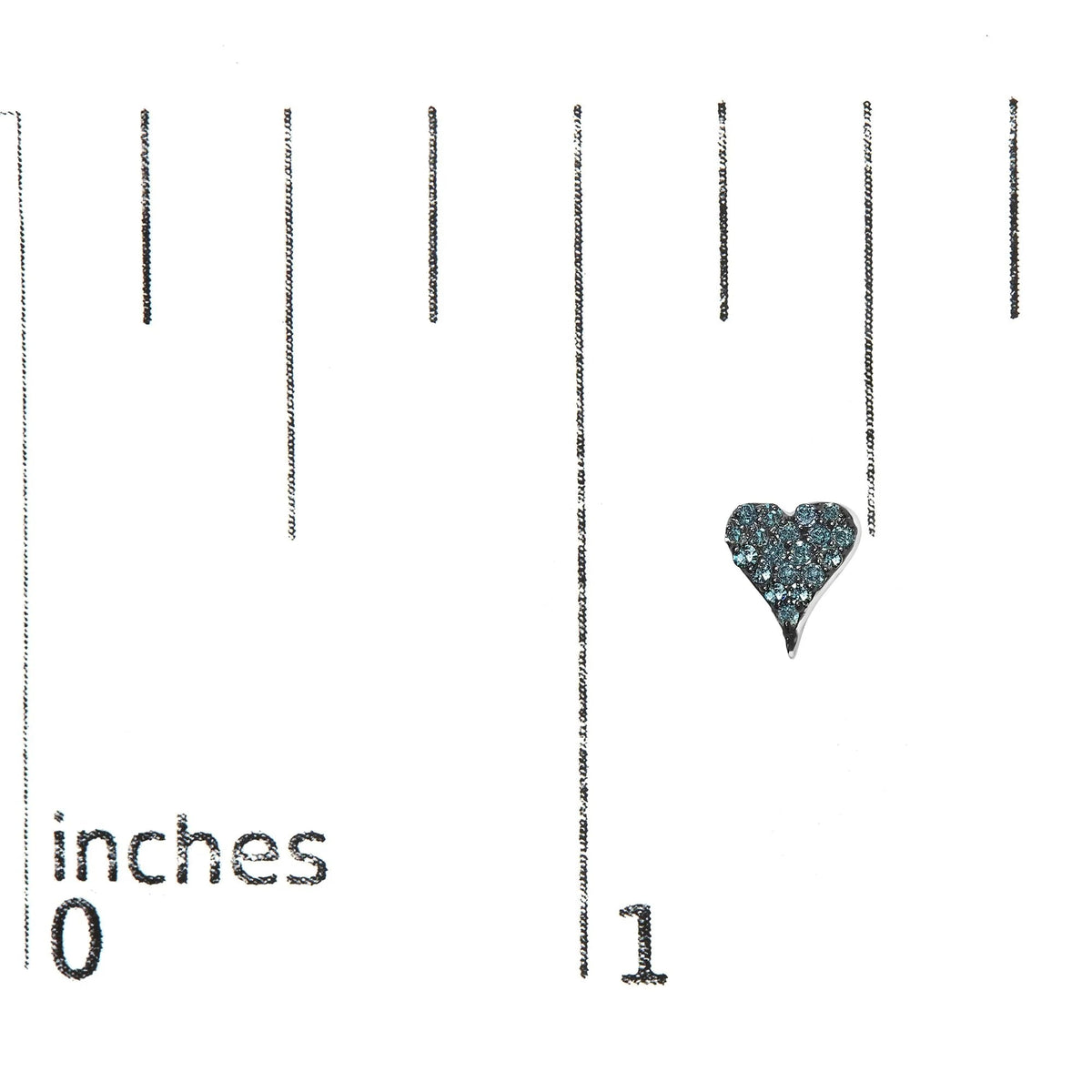 925 Sterling Silver 1/10 Cttw Blue Diamond Heart Shaped Stud Earrings (Blue Color, I3 Clarity) - LinkagejewelrydesignLinkagejewelrydesign