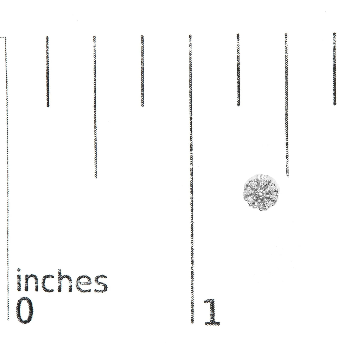 .925 Sterling Silver 1/10 Cttw Diamond Floral Cluster Stud Earrings (I - J Color, I3 Clarity) - LinkagejewelrydesignLinkagejewelrydesign