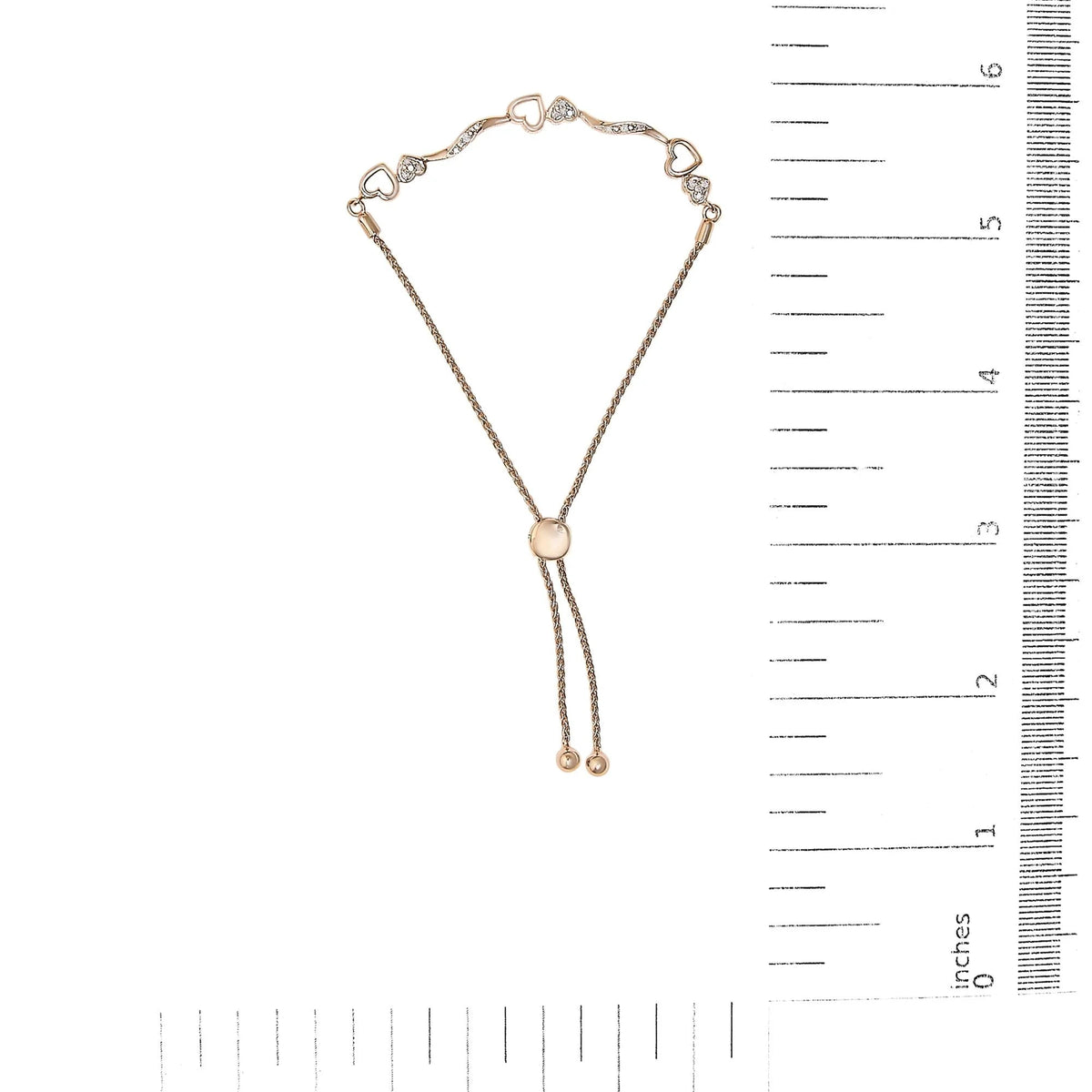 .925 Sterling Silver 1/10 Cttw Diamond Wave and Hearts 4” - 10” Adjustable Bolo Bracelet (I - J Color, I3 Clarity) - LinkagejewelrydesignLinkagejewelrydesign