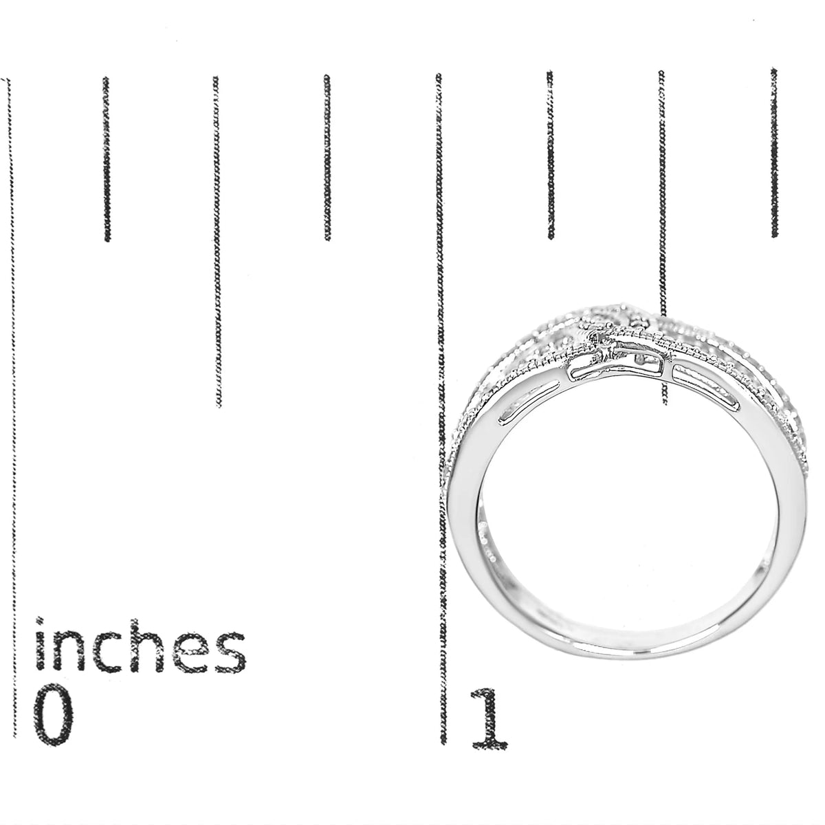 .925 Sterling Silver 1/2 Cttw Diamond Multi - Row Bypass Band Ring (I - J Color, I3 Clarity) - LinkagejewelrydesignLinkagejewelrydesign